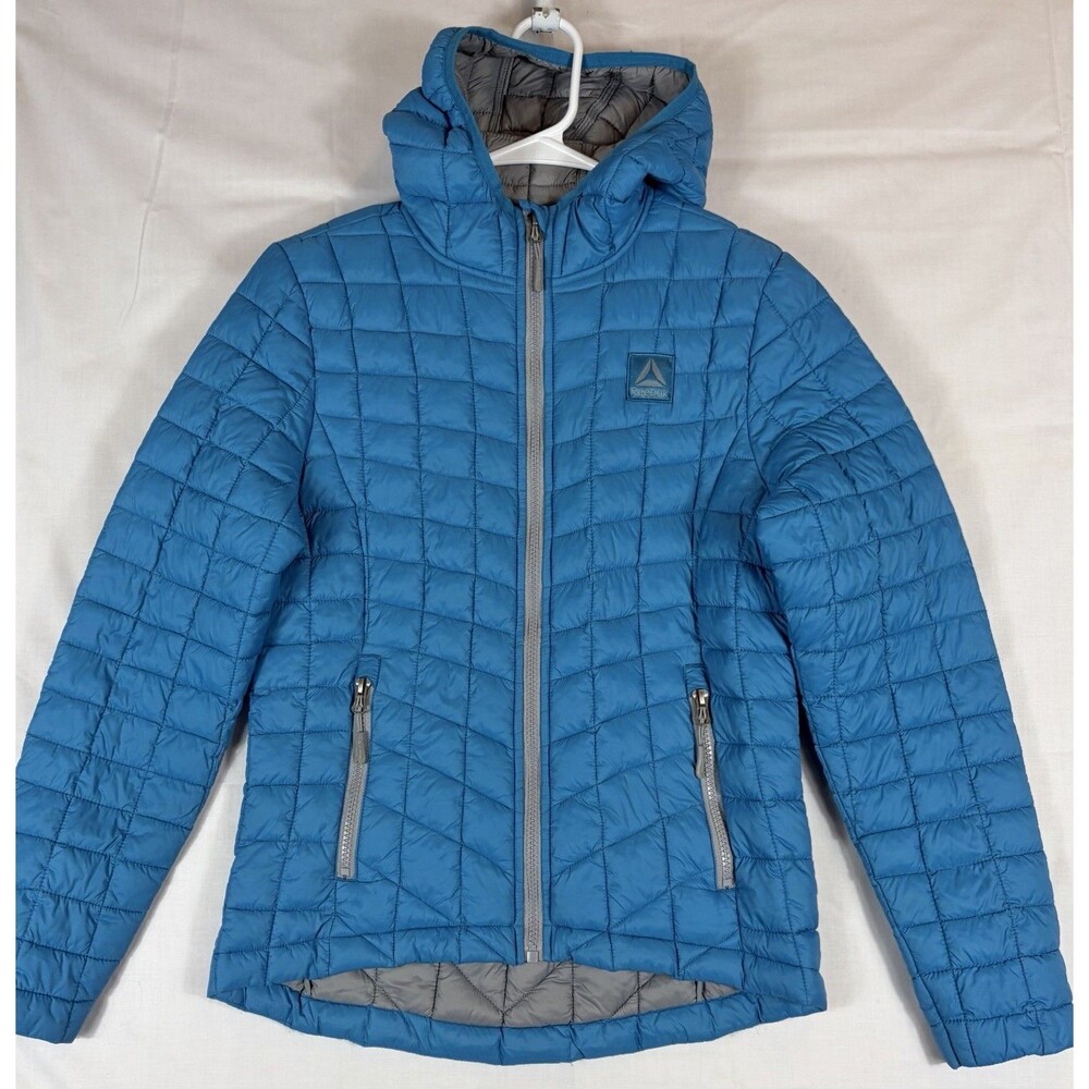 Reebok Kids Puffer Coat Hooded Blue Girls Youth L 14-16